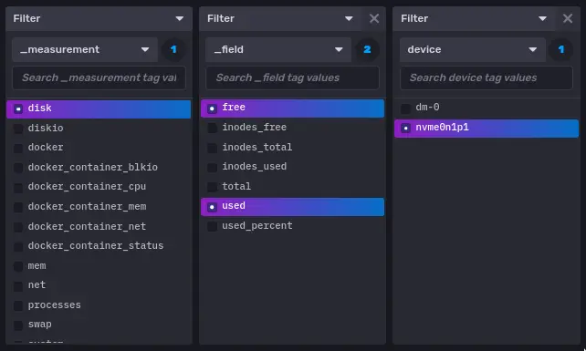 Disk usage query